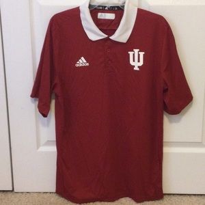 Indiana Hoosiers Adidas climalite polo. Size L